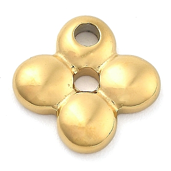 Ion Plating(IP) 304 Stainless Steel Charms, Flower Charm, Real 14K Gold Plated, 8.5x8.5x1.5mm, Hole: 1.5mm