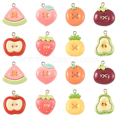 24Pcs 8 Styles Opaque Resin Pendants(CRES-YW0002-78)-1