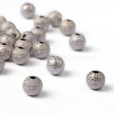 Platinum Round Iron Beads