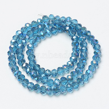 Chapelets de perles en verre galvanoplastique(EGLA-A034-T6mm-I04)-2