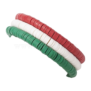 3Stk. 3 Stile handgemachte Polymer Clay Perlen Stretch Armband Sets(BJEW-TA00499)-5