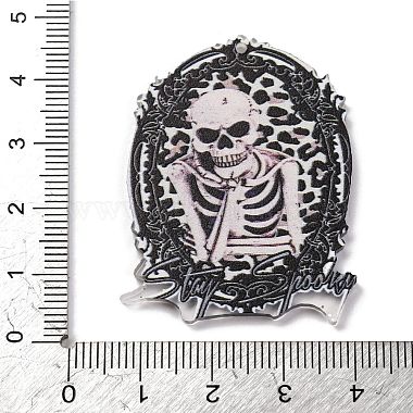 Halloween Theme Opaque Acrylic Pendants(OACR-M019-01G)-3