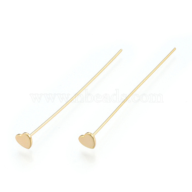 Brass Heart Head Pins(KK-N259-42)-2