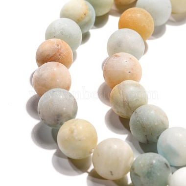 Brins de perles d'amazonite de fleurs naturelles(G-G692-01F-8mm)-2