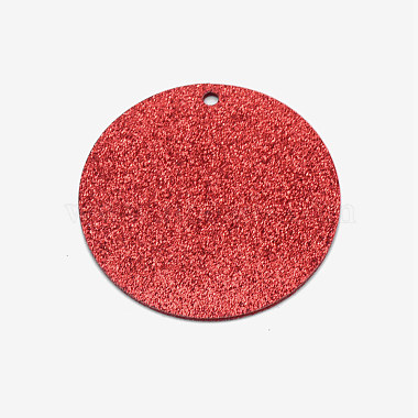 Flat Round Felt Glitter Photo Frame Card(HJEW-WH0036-10A)-2