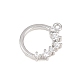 Brass Micro Pave Clear Cubic Zirconia Pendants(KK-D225-14P-01)-2