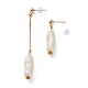 ABS Plastic Imitation Pearl Asymmetrical Earrings(EJEW-JE04426)-2