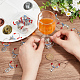 20Pcs 20 Style Cowboy Theme Alloy Wine Glass Charms with Glass Beads(AJEW-BC0003-77)-3