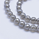 Electroplated Natural Grey Agate Beads Strands(X-G-G724-6mm)-3