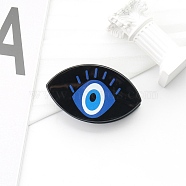 Evil Eye Cellulose Acetate(Resin) Claw Hair Clips, Hair Accessories for Women Girl, Dodger Blue, 44x74x28mm(PW-WG35509-03)