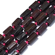 Natural Garnet Beads Strands, Nuggets, 6~12x6~7mm, Hole: 0.8mm, about 26~35pcs/strand, 15.55''~16.14''(39.5~41cm)(G-O170-133)