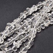 Natural Quartz Crystal Nuggets Bead Strands, Rock Crystal Beads, Tumbled Stone, 6~10x9~12x8~10mm, Hole: 1mm, about 15.3 inch~15.7 inch(G-J337-17)