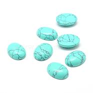 Dyed Synthetic Turquoise Gemstone Cabochons, Oval, 20x15x6mm(G-T020-15x20mm-20)
