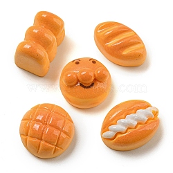 Opaque Resin Imitation Food Decoden Cabochons, Bread Mixed Shapes, Mixed Color, 17~20x12~20x8.5~12mm(CRES-H002-01C)