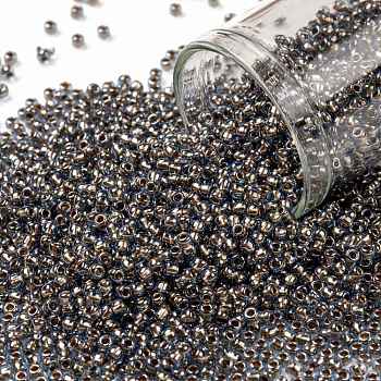 TOHO Round Seed Beads, Japanese Seed Beads, (992) Gilt Lined Light Montana Blue, 11/0, 2.2mm, Hole: 0.8mm, about 5555pcs/50g