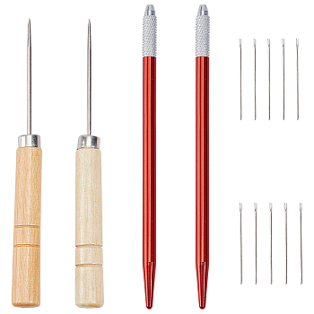 205 Stainless Steel Tools, with Wood, Mixed Color, 125x11.5mm