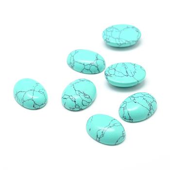 Dyed Synthetic Turquoise Gemstone Cabochons, Oval, 20x15x6mm