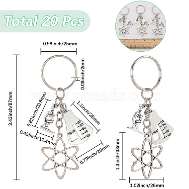 20Pcs Alloy Keychains(KEYC-SC00007)-2