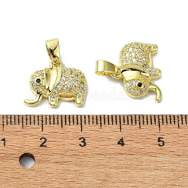 Rack Plating Brass Micro Pave Clear Cubic Zirconia Pendants(KK-R157-03G)-3