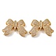 Brass Micro Pave Cubic Zirconia Chandelier Component Links(KK-K422-15G)-1