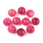 Round Imitation Gemstone Acrylic Beads, Two Tone, Deep Pink, 16mm, Hole: 2mm, about 220pcs/500g(OACR-R029-16mm-32)