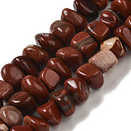 Natural Red Jasper Beads Strands, Nuggets, Tumbled Stone, 9~13x8.5~9x3.5~9mm, Hole: 0.9mm, about 59~68pcs/strand, 15.79~15.98''(40.1~40.6cm)(G-B078-D05-03)