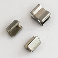 Brass Zipper Top Stops, Replacement Zipper Accessories, Platinum, 8x5x5mm, Inner Diameter: 2.5mm, 6x5x4.5mm, In Diameter: 2.5mm, 2pcs, 3pcs/set(FIND-WH0062-23C-02)