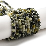 Natural Xiuyu Jade Beads Strands, Round, 4~4.5mm, Hole: 1mm, about 89pcs/strand, 14.84''(37.7cm)(G-H298-A08-01)