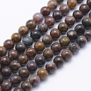 Natural Pietersite Beads Strands, Round, 4mm, Hole: 1mm, about 98pcs/strand, 15.7 inch(40cm)(G-P336-01-4mm)