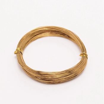 Round Brass Wire, Raw(Unplated), 0.3mm, 25m/roll