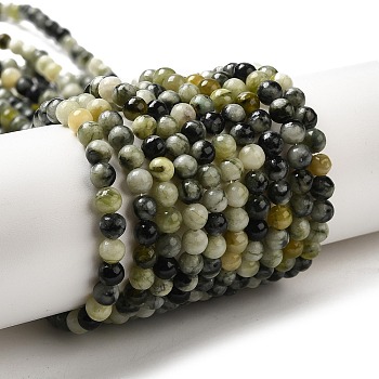 Natural Xiuyu Jade Beads Strands, Round, 4~4.5mm, Hole: 1mm, about 89pcs/strand, 14.84''(37.7cm)