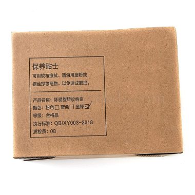 Поворотный однослойный пластиковый ящик для хранения ювелирных изделий(AJEW-I050-01C)-6