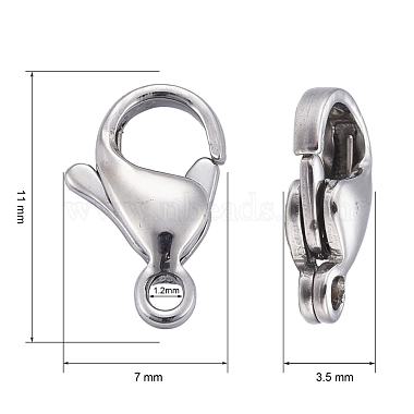 304 Stainless Steel Lobster Claw Clasps(X-STAS-AB11)-4