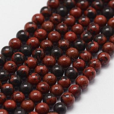 3mm Round Mahogany Obsidian Beads