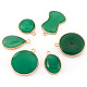 Mega Pet 6Pcs 6 Style Natural Green Oynx Agate Pendants(G-MP0001-02)-2