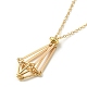 Brass Macrame Pouch Empty Stone Holder for Pendant Necklaces Making(NJEW-TA00110)-1