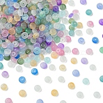 100G Baking Paint Imitation Jade Glass Beads, Rondelle, Mixed Color, 6.5x3.5mm, Hole: 1.4mm, 500pcs/100g(DGLA-YW0001-54K)