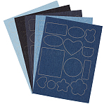 10Pcs 5 Colors Rectangle Self-adhesive Cloth Fabric, Mixed Pattern, Mixed Color, 200x147x0.5mm, 2pcs/color(DIY-CY0003-28)