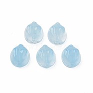 Transparent Glass Beads, Rabbit, Light Sky Blue, 14x12x8mm, Hole: 1.4mm(GLAA-Q092-06-D02)
