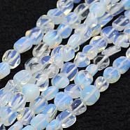 Opalite Beads Strands, Tumbled Stone, Nuggets, 6~8x4~6mm, Hole: 1mm, 15.3 inch(39cm)(G-F521-24)