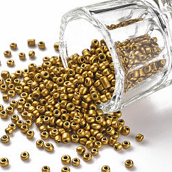 Baking Paint Glass Seed Beads, Goldenrod, 12/0, 1.5~2mm, Hole: 0.5~1mm, about 30000pcs/bag(SEED-S001-K30)