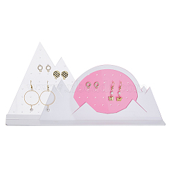 Acrylic Earring Display Stands, Mountain with Sun Earring Stud Organizer Holder, Clear, Finish Product: 30x0.5x15cm(EDIS-WH0016-016)