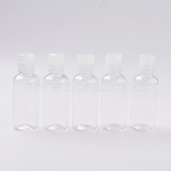 Plastic Refillable Bottles, with Screw Lids, Clear, 10.4x3.6cm, Capacity: 70ml(2.36 fl. oz)(AJEW-XCP0001-16)