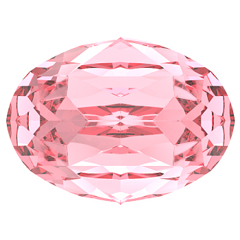 Preciosa&reg MAXIMA Crystal Fancy Stones, Czech Crystal, 435 12 601 Oval, Dura Foiling, 70020 Light Rose, 18x13mm