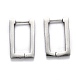 304 Stainless Steel Rectangle Huggie Hoop Earrings(STAS-J033-10B-P)-2