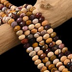 Natural Mookaite Bead Strands, Faceted, Rondelle, 5.5~6.5x4.5mm, Hole: 1mm, about 91~94pcs/strand, 15.35''(39cm)~15.43''(39.2cm)(G-D344-A32)