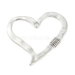 Tibetan Style Alloy Big Pendants, Heart, Antique Silver, 55x60.5x5mm, Hole: 3mm(PALLOY-P310-03AS)