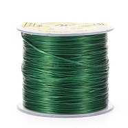 Japanese Flat Elastic Crystal String, Polyester Thread, for Stretch Bracelets Gemstone Jewelry Making, Green, 0.5mm, about 65.6 yards(60m)/roll(EW-Z001-B02)