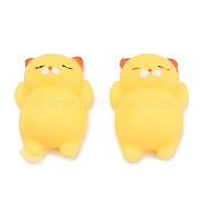 Cat Shape Stress Toy, Funny Fidget Sensory Toy, for Stress Anxiety Relief, Yellow, 52x35x18mm(AJEW-H125-03)