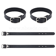 PU Imitation Leather Luggage Straps, Black, 192x18x7mm(FIND-WH0028-27)